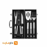 ست انبر و کفگیر باربیکیو مدل هارد بوکس ۶ تکه