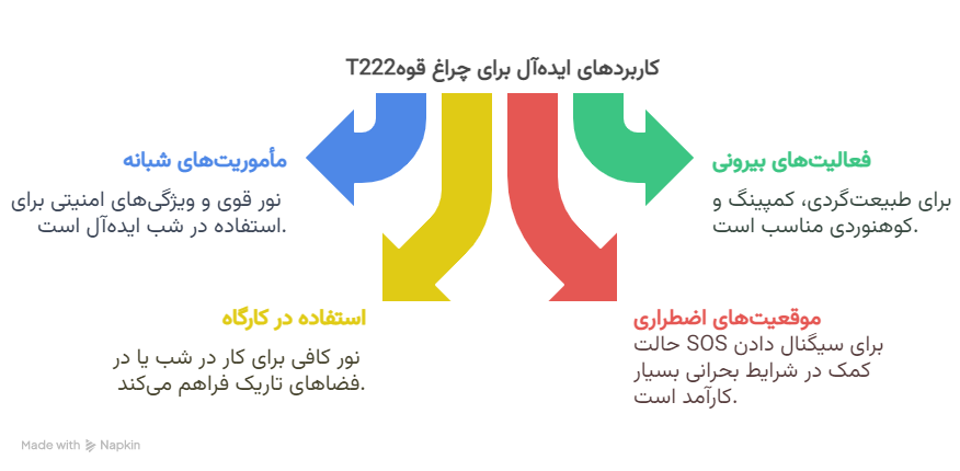کاربردهای ایده_آل برای چراغ قوه T222 - visual selection