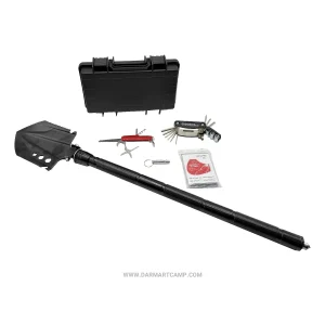 بیلچه چندکاره تاکتیکی مدل Survival Kit به همراه کیف ضدضربه و پتوی نجات