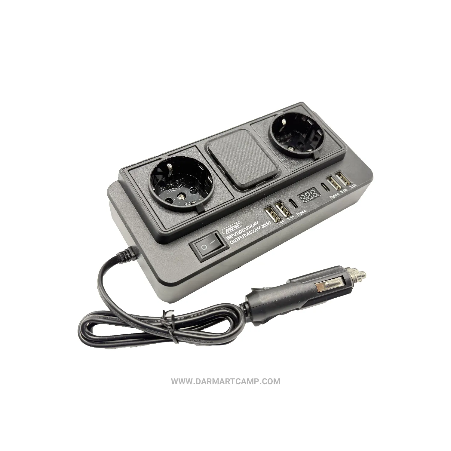 مبدل برق خودرو Andowl Q-NB1600 / Power Socket 300W با ۳ پریز سوکو + ۴ پورت USB و نمایشگر دیجیتال مبدل برق خودرو Andowl Q-NB1600 / Power Socket 300W با ۳ پریز سوکو + ۴ پورت USB و نمایشگر دیجیتال