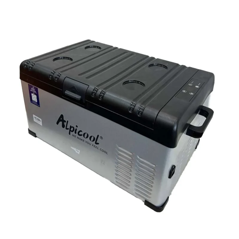 یخچال و فریزر مسافرتی و خودرویی 25 لیتری آلپیکول (Alpicool) مدل حرفه‌ای – بدنه فلزی ضدضربه